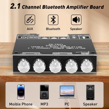 Placa amplificadora Bluetooth Daakro ZK-TB21 2.1 Ch 50W+50W+100W