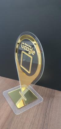 Imagem de Placa avaliação google maps qr code