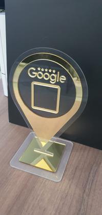 Imagem de Placa avaliação google maps qr code