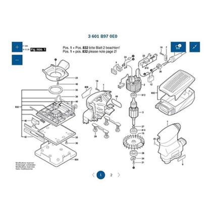Imagem de Placa Base Preta Esponjosa para Lixadeira Orbital GSS 140 A 2610924724 BOSCH