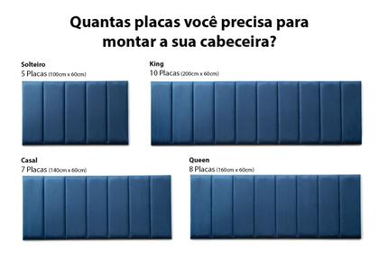 Imagem de Placa Cabeceira Modulada Adesiva Estofada 20cm x 60cm Unidade - Várias cores