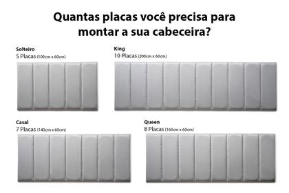 Imagem de Placa Cabeceira Modulada Adesiva Estofada 20cm x 60cm Unidade - Várias cores