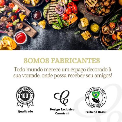 Imagem de Placa Cantinho do Churrasco em Madeira Entalhada
