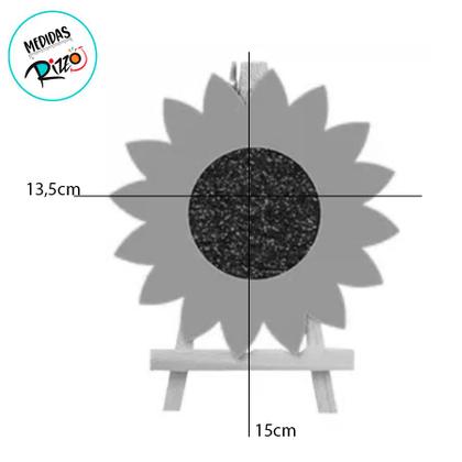 Imagem de Placa Cavalete - Girassol - 13,5cm - 2 unidades - Grinfest - Rizzo