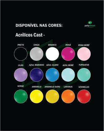 Imagem de Placa Chapa de Acrílico Cast 2mm