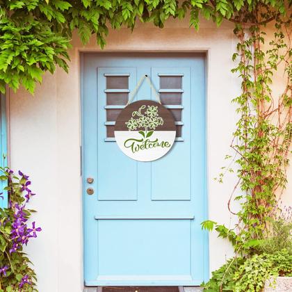 Imagem de Placa circular de madeira redonda inacabada de 30 cm com cordas DIY Crafts