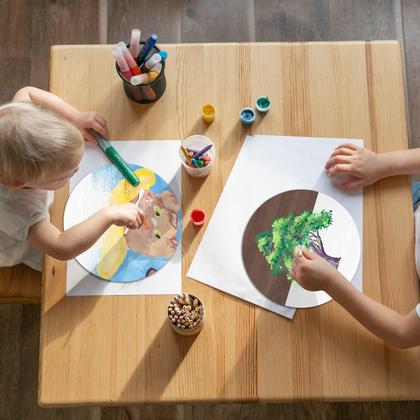 Imagem de Placa circular de madeira redonda inacabada de 30 cm com cordas DIY Crafts