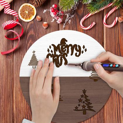 Imagem de Placa circular de madeira redonda inacabada de 30 cm com cordas DIY Crafts