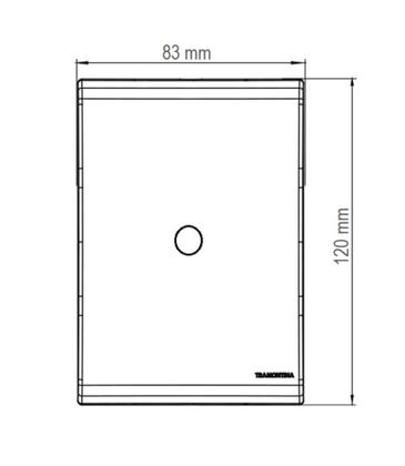 Imagem de Placa com 1 Furo 9,5 mm 4x2  Tramontina Liz Branca
