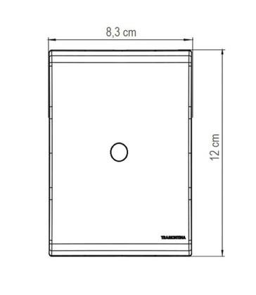 Imagem de Placa com 1 Furo 9,5 mm 4x2  Tramontina Liz Branca