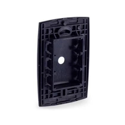 Imagem de Placa com Suporte 4X2 com Passagem para Fio Preto Rubi - Force Line