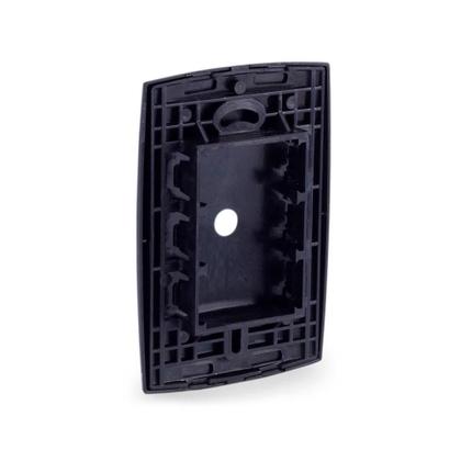 Imagem de Placa com Suporte 4X2 com Passagem para Fio Preto Rubi - Force Line