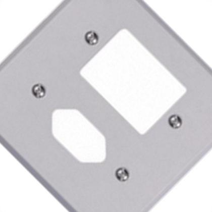 Imagem de Placa Conjunto Ilumi Cinza 4X4 - 3 Interruptores + 1Tomada - Kit C/10 Pecas