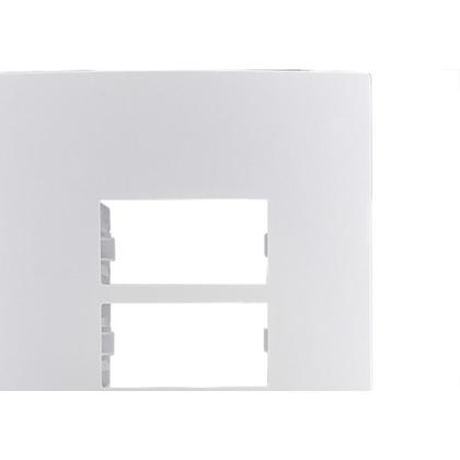 Imagem de Placa Conjunto Ilumi I9-Inove Branco 4X2 3 Modulos Separados Horizontais Com Suporte - 96100