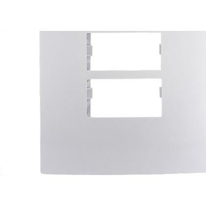 Imagem de Placa Conjunto Ilumi I9-Inove Branco 4X2 3 Modulos Separados Horizontais Com Suporte - 96100
