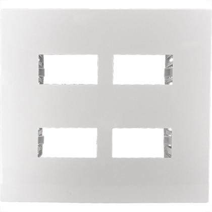 Imagem de Placa Conjunto Ilumi I9-Inove Branco 4X4 2 Modulos + 2 Modulos Separados Horizontais Branca - 97070