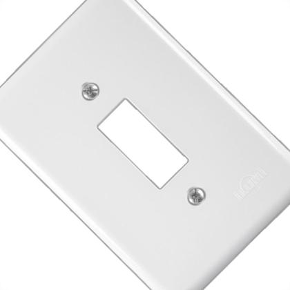 Imagem de Placa Conjunto Ilumi Stylus Branco 4X2 - 1 Interruptor - 2049