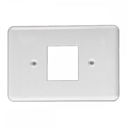 Imagem de Placa Conjunto Ilumi Stylus Branco 4X2 - 2 Interuptores - 2050