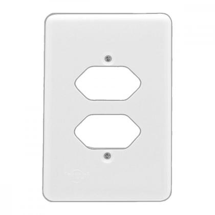 Imagem de Placa Conjunto Ilumi Stylus Branco 4X2 - 2 Tomadas - 20410