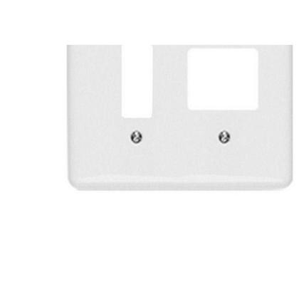 Imagem de Placa Conjunto Ilumi Stylus Branco 4X4 - 1 Interruptor Vertical + 2 Horizontais