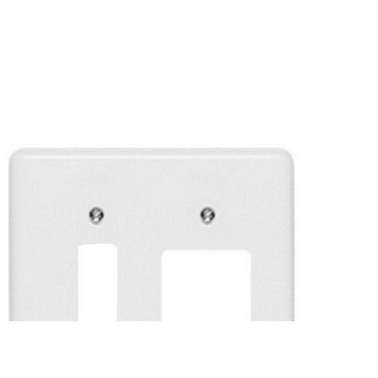 Imagem de Placa Conjunto Ilumi Stylus Branco 4X4 - 1 Interruptor Vertical + 2 Horizontais