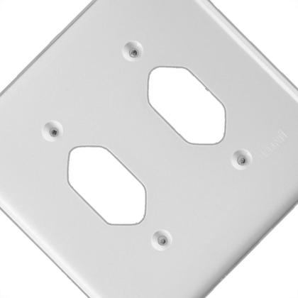 Imagem de Placa Conjunto Ilumi Stylus Branco 4X4 - 1 Tomada + 1 Tomada 248E1