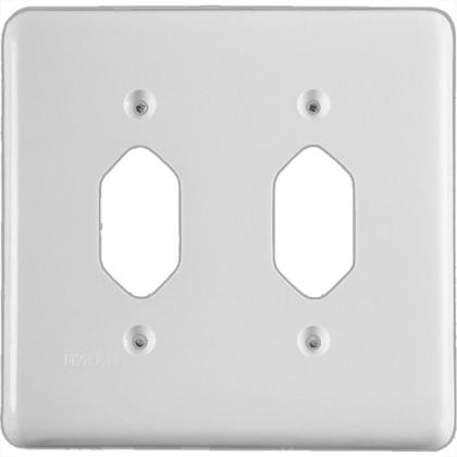 Imagem de Placa Conjunto Ilumi Stylus Branco 4X4 - 1 Tomada + 1 Tomada 248E1