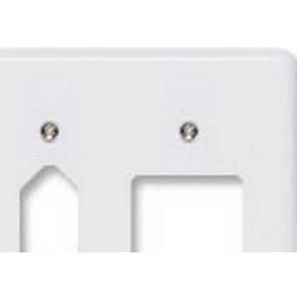 Imagem de Placa Conjunto Ilumi Stylus Branco 4X4 - 2 Interruptores + 1 Tomada