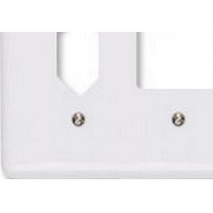 Imagem de Placa Conjunto Ilumi Stylus Branco 4X4 - 2 Interruptores + 1 Tomada