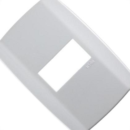 Imagem de Placa Conjunto Modular Slim 4X2 - 1 Modulo Horizontal Branca 8207