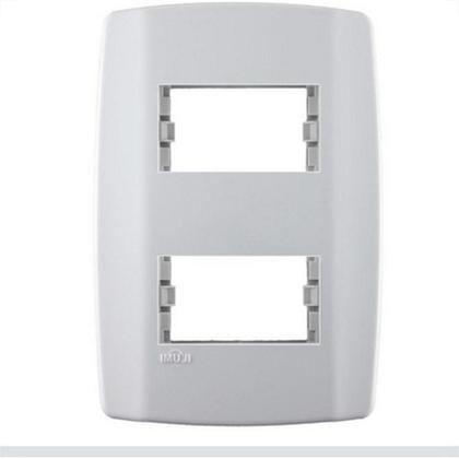 Imagem de Placa Conjunto Modular Slim 4X2 - 2 Modulos Separados Horizontais Com Suporte 82080