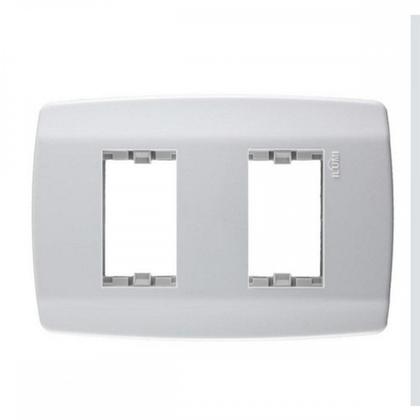 Imagem de Placa Conjunto Modular Slim 4X2 - 2 Modulos Separados Horizontais Com Suporte 82080