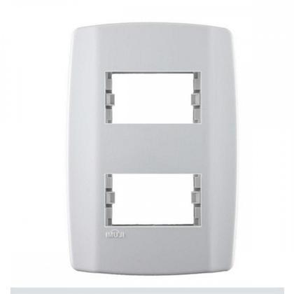Imagem de Placa Conjunto Modular Slim 4X2 - 2 Modulos Separados Horizontais Com Suporte 82080
