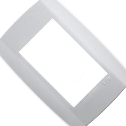 Imagem de Placa Conjunto Modular Slim 4X2 - 3 Modulos Juntos Branca 8210