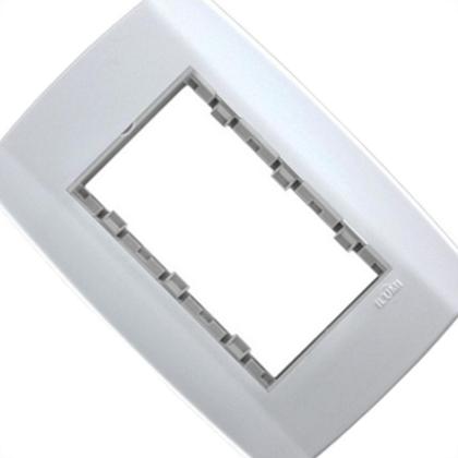 Imagem de Placa Conjunto Modular Slim 4X2 - 3 Modulos Juntos Com Suporte 82100