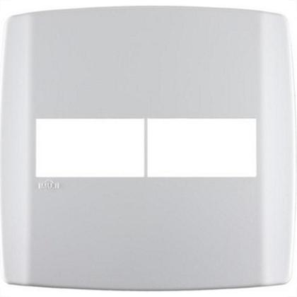 Imagem de Placa Conjunto Modular Slim 4X4 - 1 Modulo + 1Modulo Separados Horizontais Branca 8306