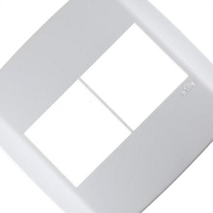 Imagem de Placa Conjunto Modular Slim 4X4 - 2 Modulos + 2 Modulos Juntos Branca 8308