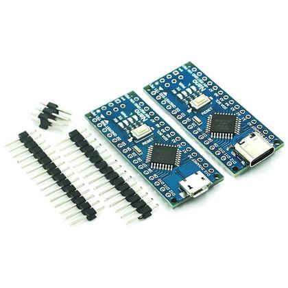Imagem de Placa Controladora Tipo-C Micro USB CH340 Nano 3.0 ATmega328P Compatível Com Arduino Nano V3.0