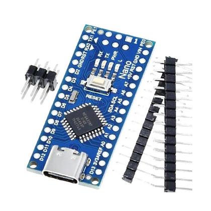 Imagem de Placa Controladora Tipo-C Micro USB CH340 Nano 3.0 ATmega328P Compatível Com Arduino Nano V3.0