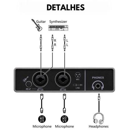 Imagem de Placa de Áudio Interface MXT MX-A16 USB p/ Home Studio