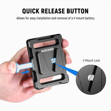 Imagem de Placa de bateria de montagem em V Neewer Mini com 1/4 de rosca PS005