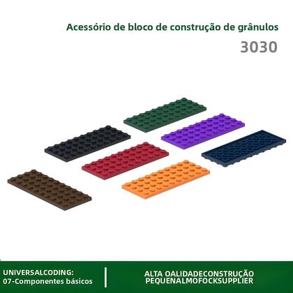 Imagem de Placa de Blocos Colorida 3030 (19 Peças) - 4x10 Pontos - Compatível com Lego