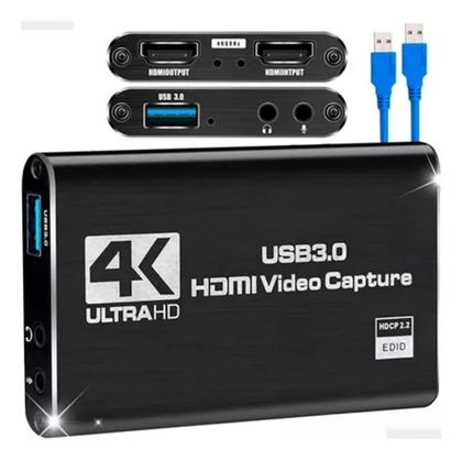 Imagem de Placa De Captura De Vídeo Hdmi 4k Full Hd Usb 3.0 Com Áudio