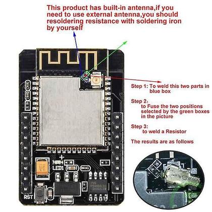 Imagem de Placa de desenvolvimento bluetooth wifi esp32-cam-mb ov2640 módulo de câmera micro-usb interface ch340g usb para porta serial, 3pcs