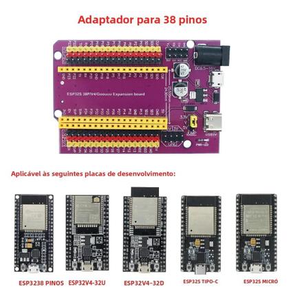 Imagem de Placa De Desenvolvimento Dual Core ESP32 WiFi Bluetooth Baixo Consumo De Energia ESP32S ESP32