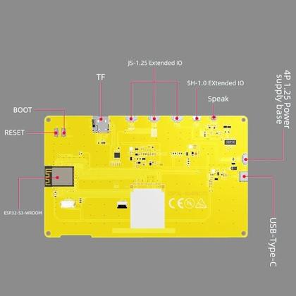 Imagem de Placa de Desenvolvimento ESP32 com Display Touch Screen de 7 Polegadas