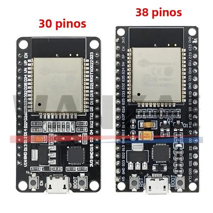 Imagem de Placa de Desenvolvimento ESP32 Dual Core com Wi-Fi e Bluetooth - Baixo Consumo de Energia (WROOM-32D/WROOM-32U)