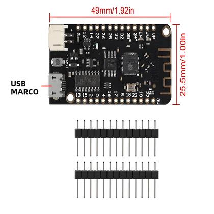 Imagem de Placa De Desenvolvimento ESP32 Lite V1.0.0 WiFi Bluetooth 4MB MicroPython Tipo-C USB Para Arduino