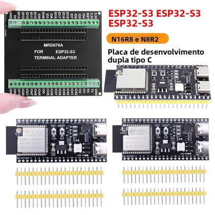 Imagem de Placa De Desenvolvimento ESP32-S3 Módulo Wifi 2.4G Tipo-C 44Pin 8M PSRAM Para Arduino ESP IDF