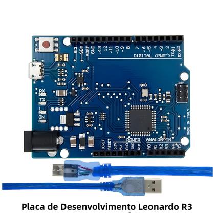 Imagem de Placa de desenvolvimento Leonardo R3/placa Leonardo R3 com cabo USB de 30 cm ATMEGA32U4 para Arduino